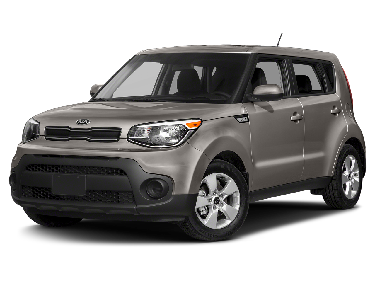 2019 Kia Soul Base in Titanium Gray — front three-quarter view