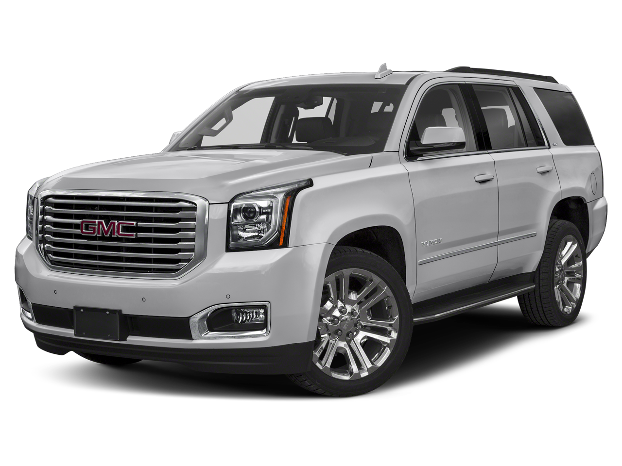 2020 GMC Yukon SLT in Quicksilver Metallic — front three-quarter view