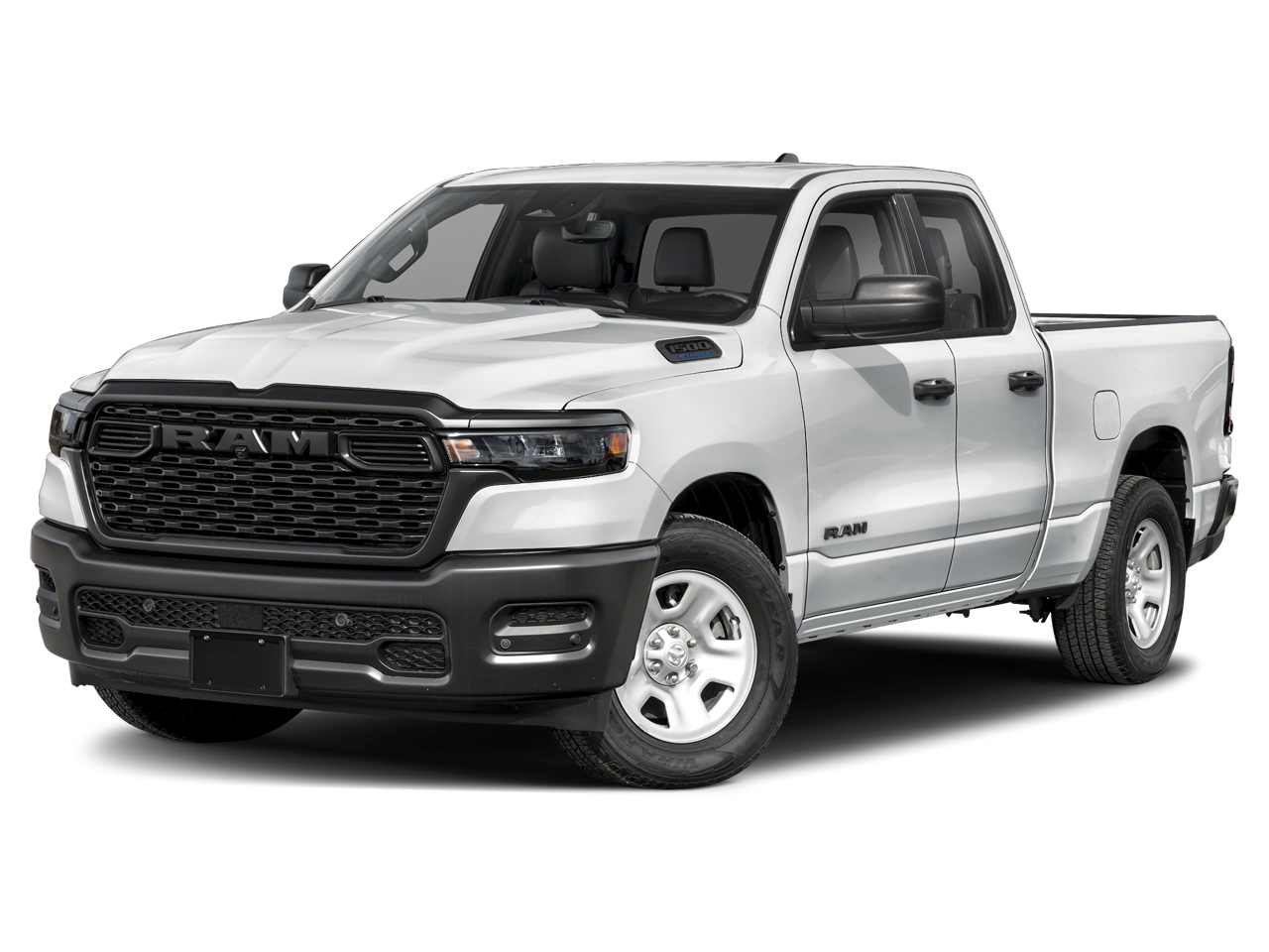 2025 RAM 1500 Tradesman in Bright White Clearcoat — front three-quarter view