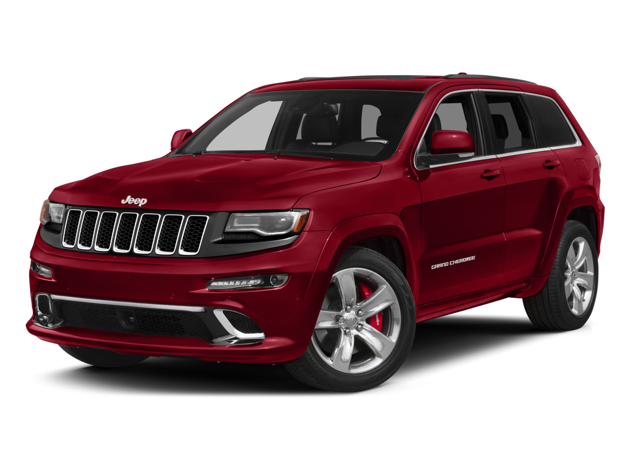 2015 Jeep Grand Cherokee SRT in Bright White Clearcoat — front three-quarter view
