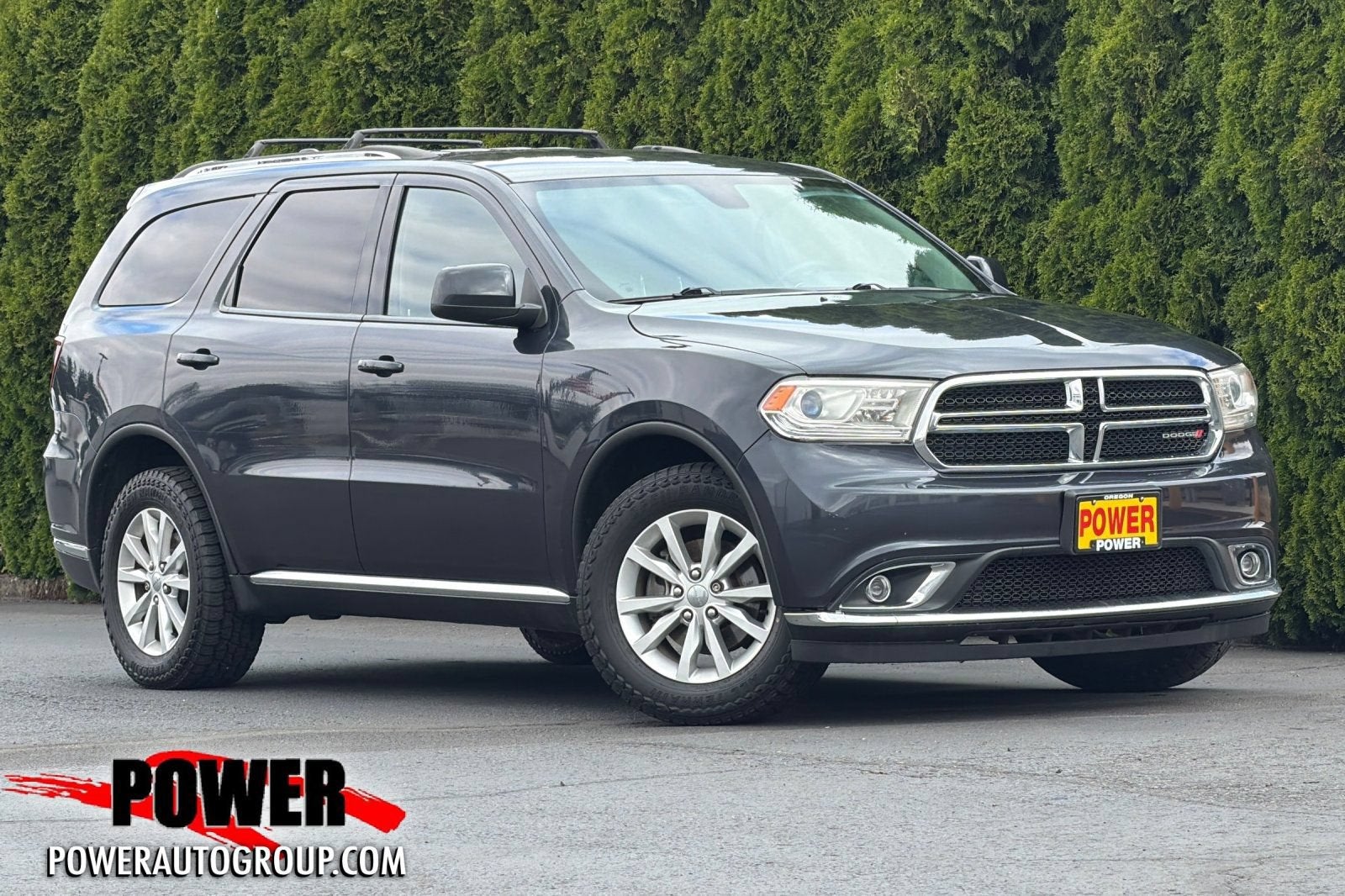 2015 Dodge Durango SXT in Maximum Steel M — front three-quarter view