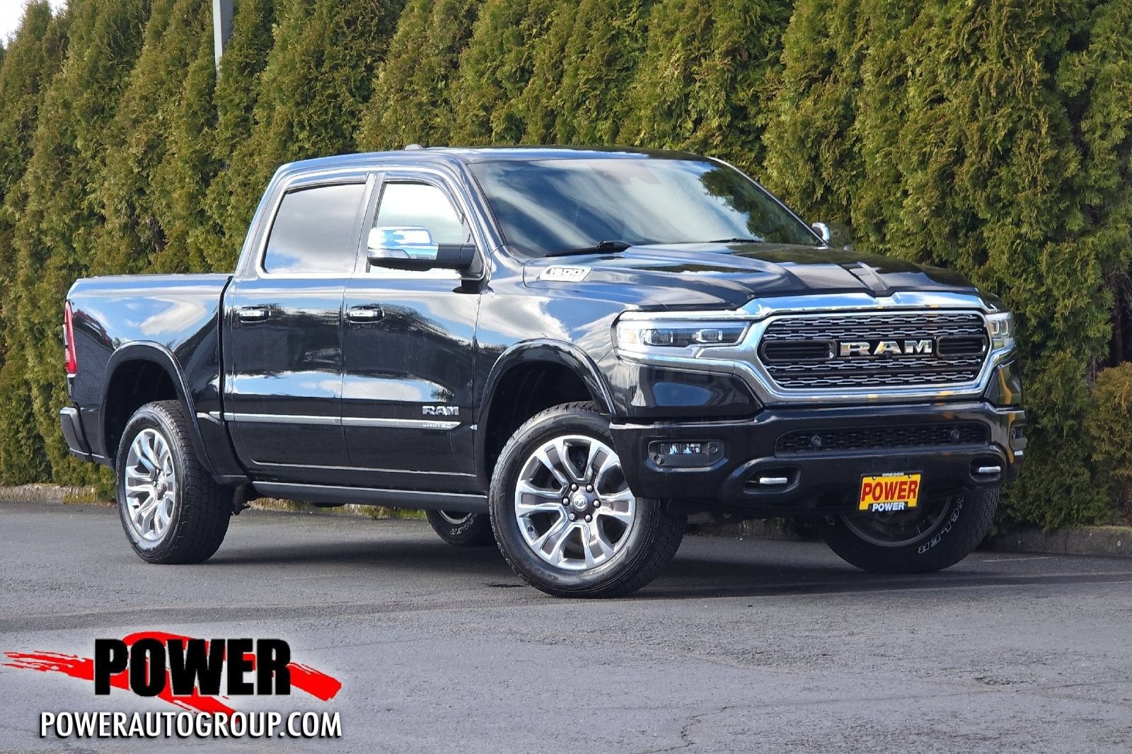 2020 RAM 1500 Limited in Black — front three-quarter view