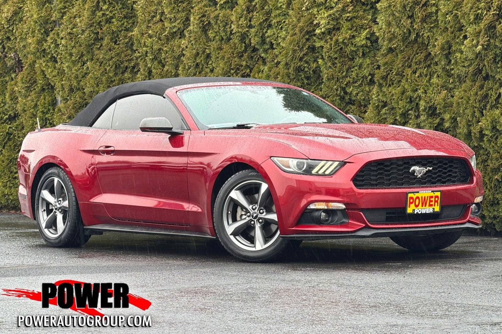2016 Ford Mustang V6 in Red — front three-quarter view
