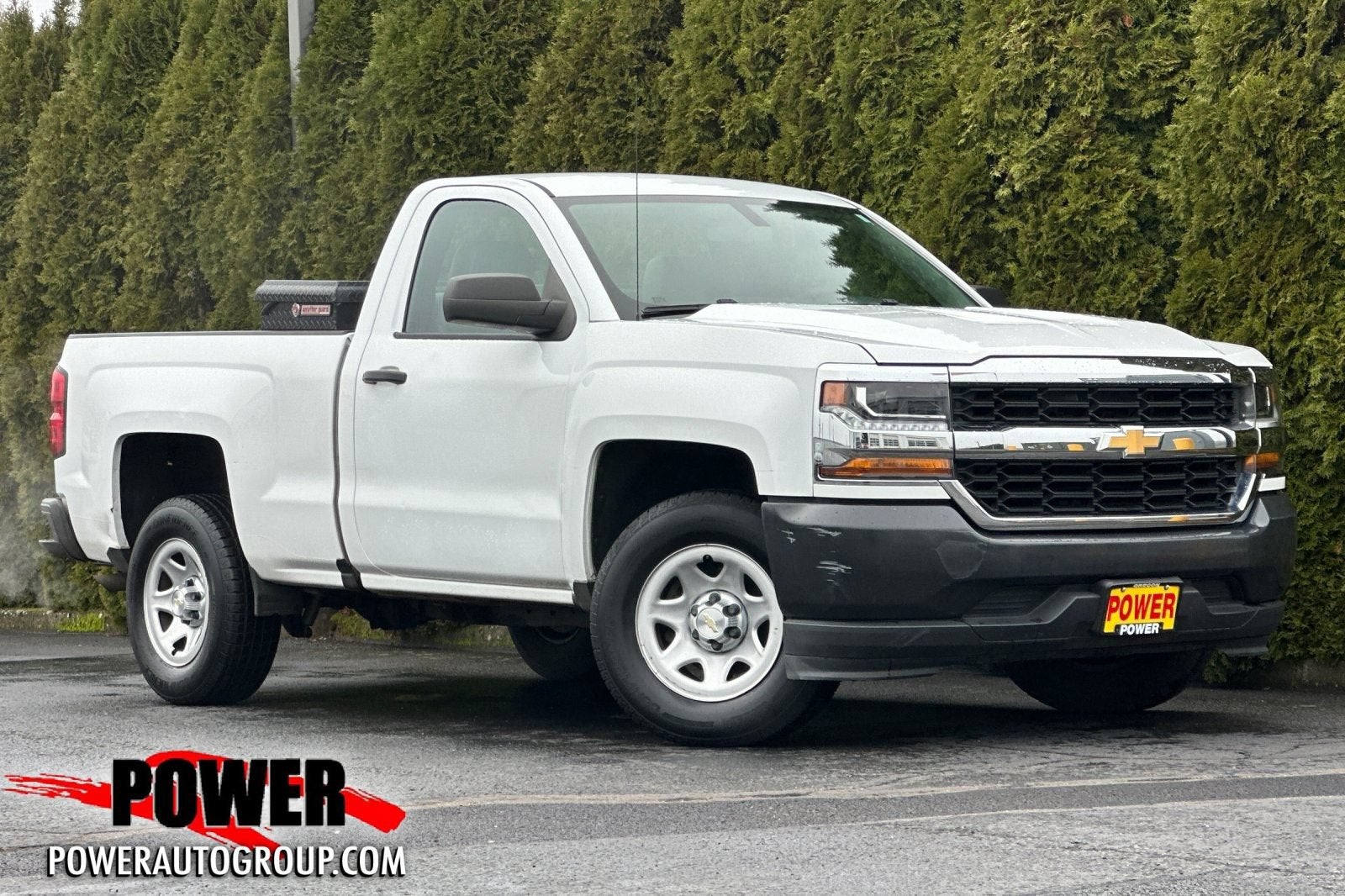 2018 Chevrolet Silverado 1500 Work Truck in Summit White — front three-quarter view