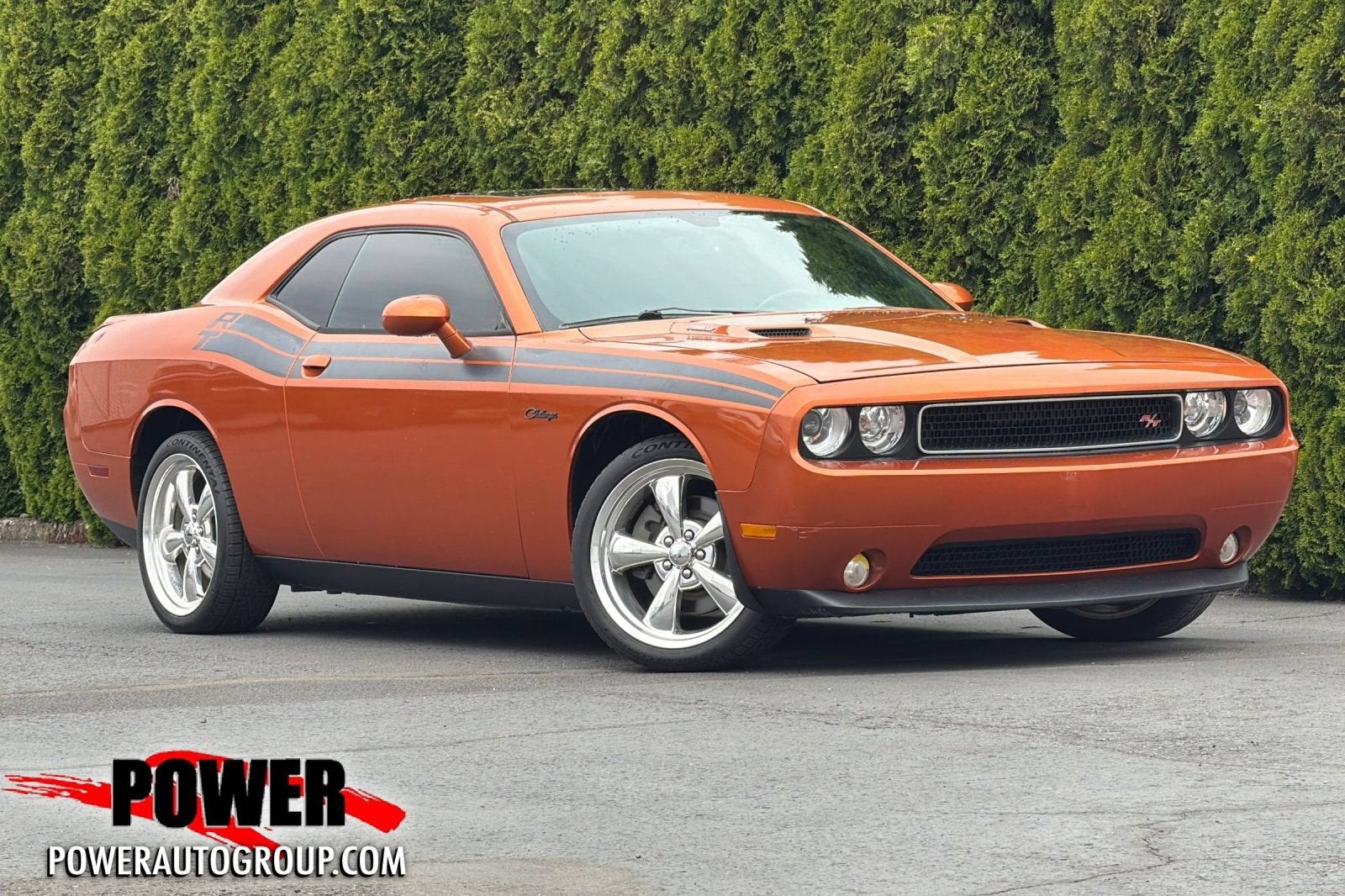 2011 Dodge Challenger R/T Classic in Toxic Orange Pe — front three-quarter view