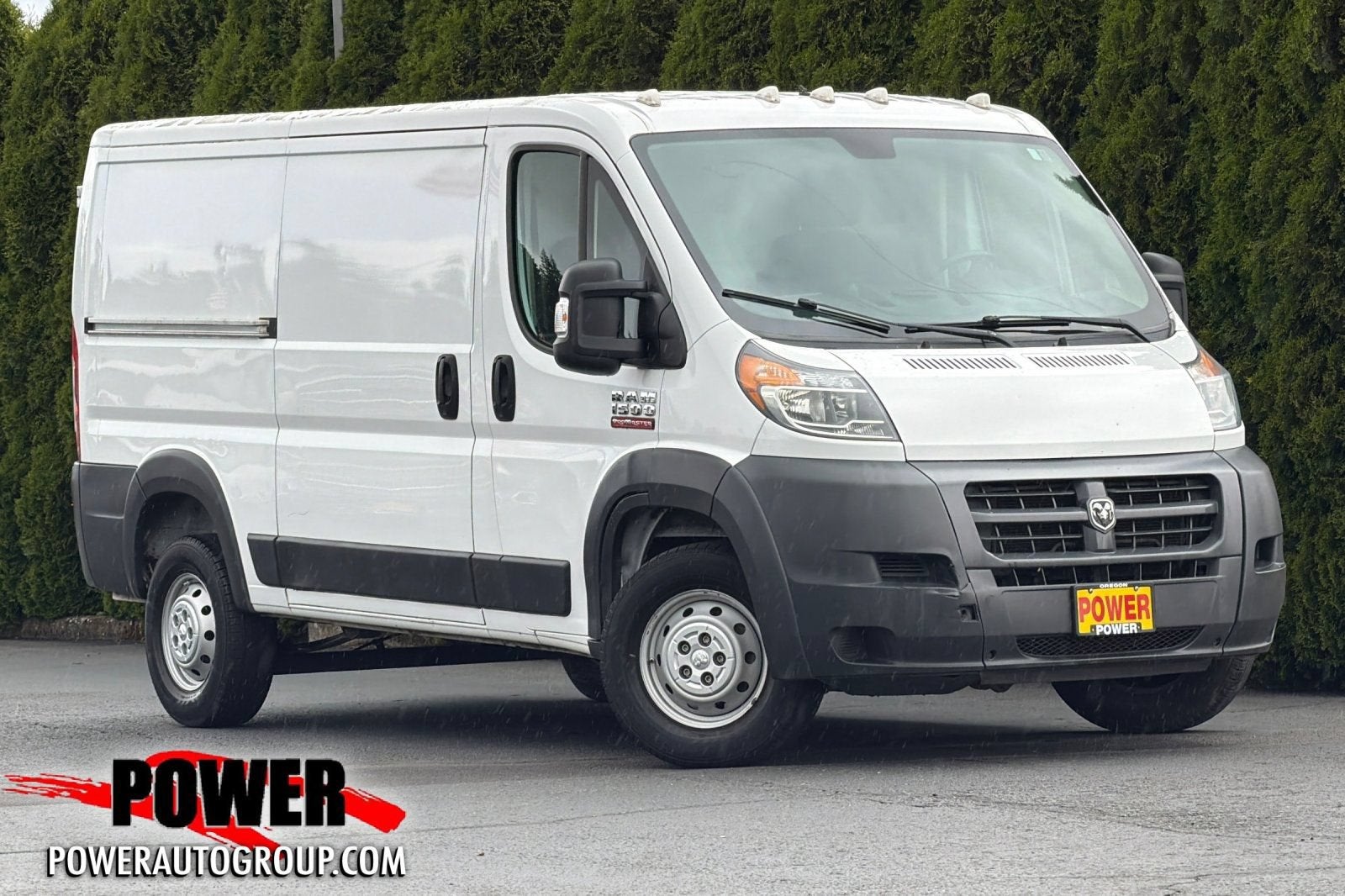 2016 RAM ProMaster Cargo Van 1500 LOW RF 136 in White — front three-quarter view