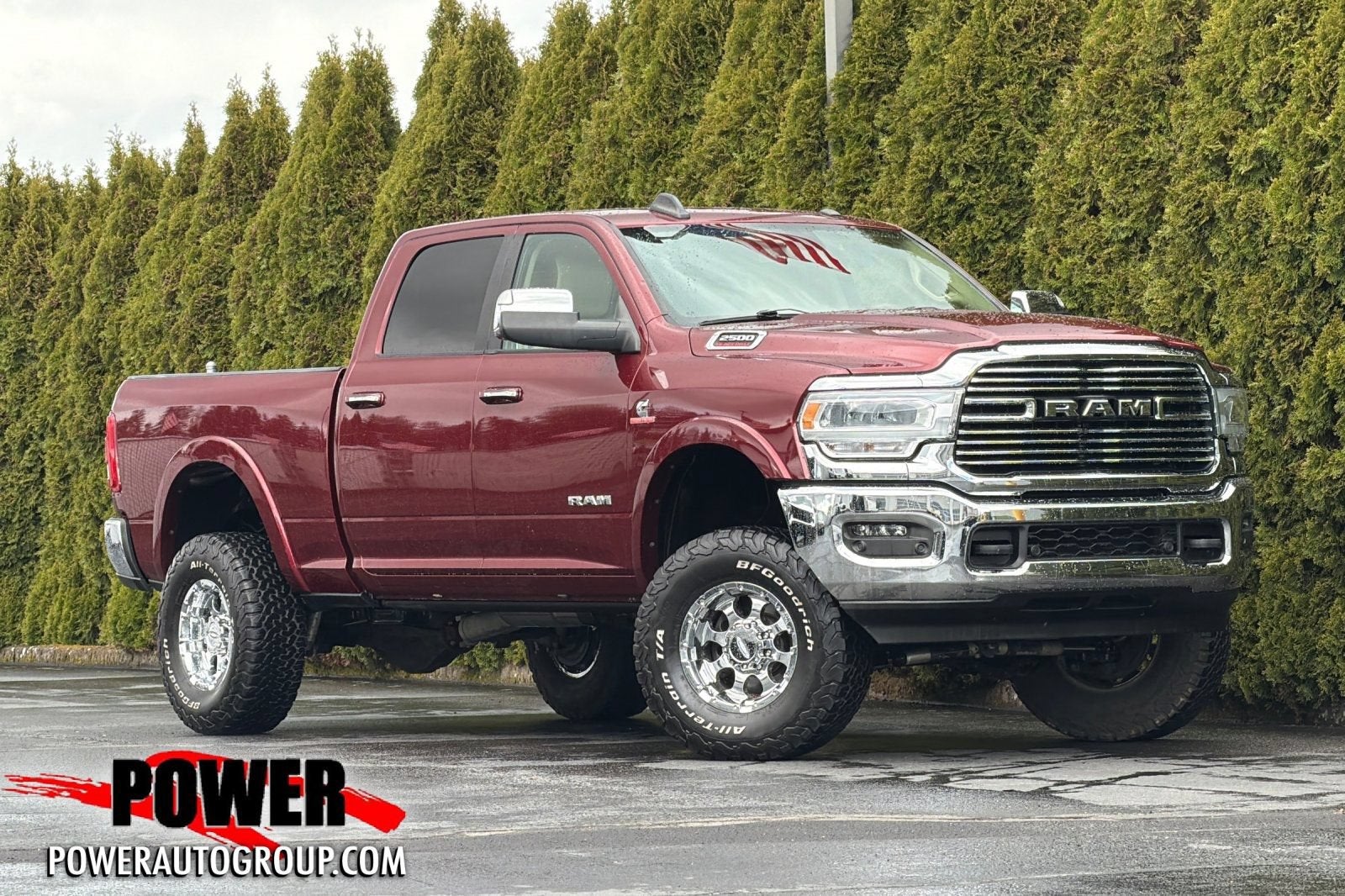 2022 RAM 2500 Laramie in Maroon — front three-quarter view