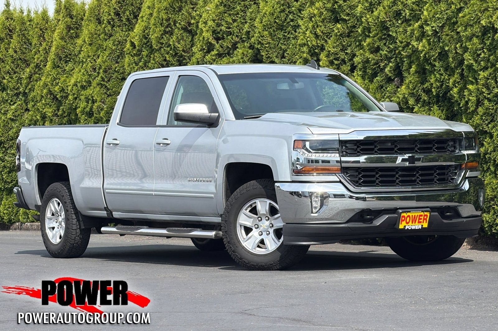 2018 Chevrolet Silverado 1500 LT in Silver Ice Metallic — front three-quarter view