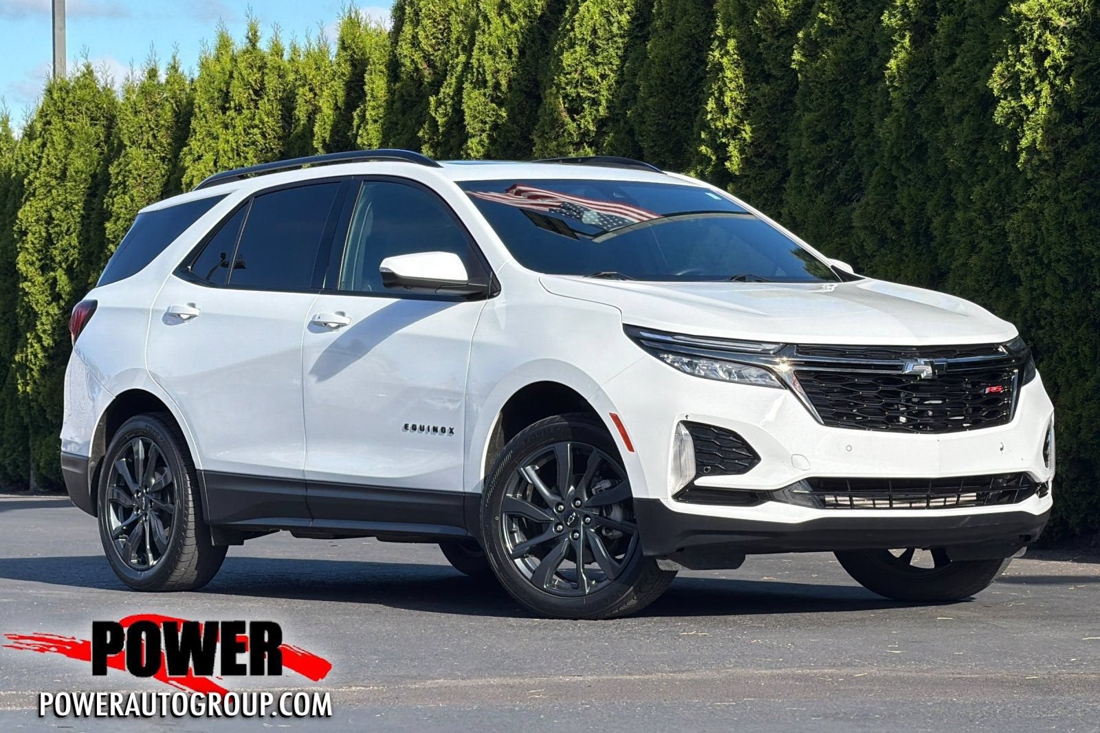 2023 Chevrolet Equinox RS in Summit White — front three-quarter view