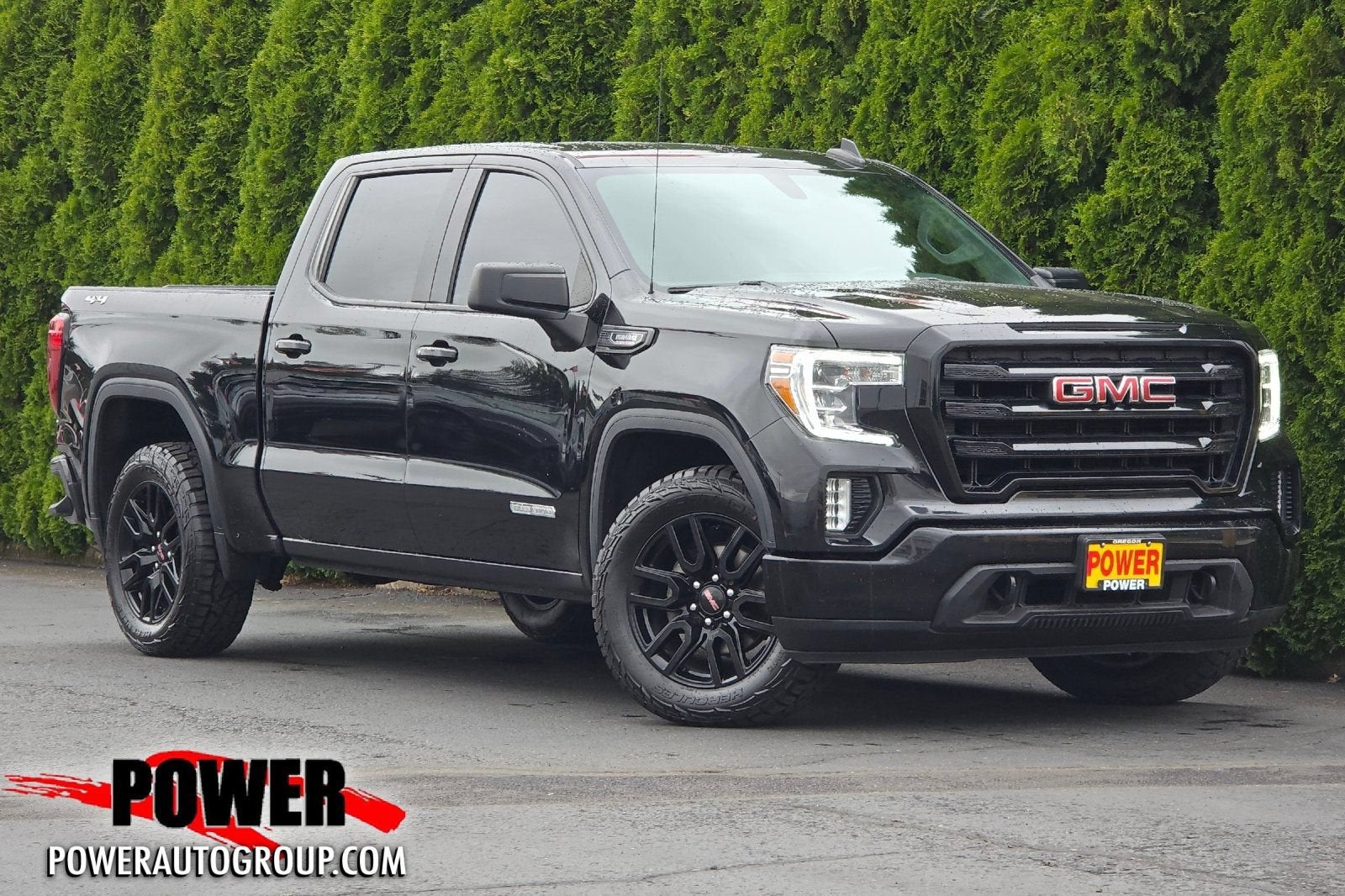 2021 GMC Sierra 1500 Elevation in Onyx Black — front three-quarter view