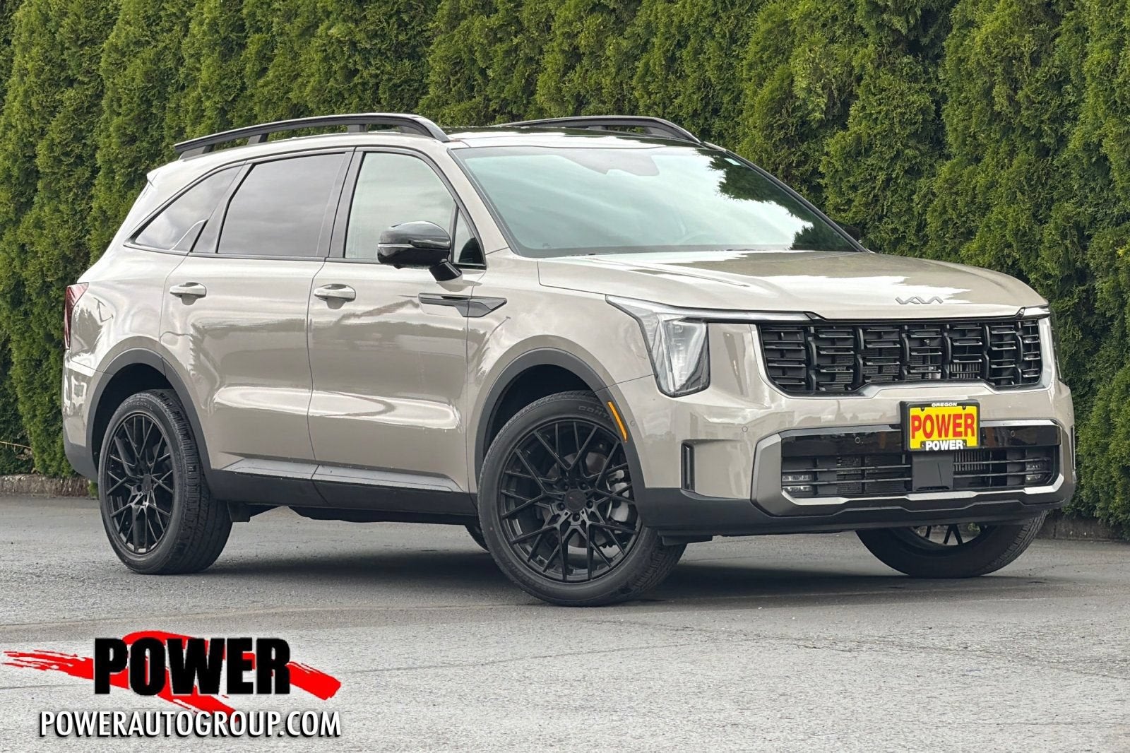 2025 Kia Sorento X-Line SX Prestige in Road Rider Brn — front three-quarter view