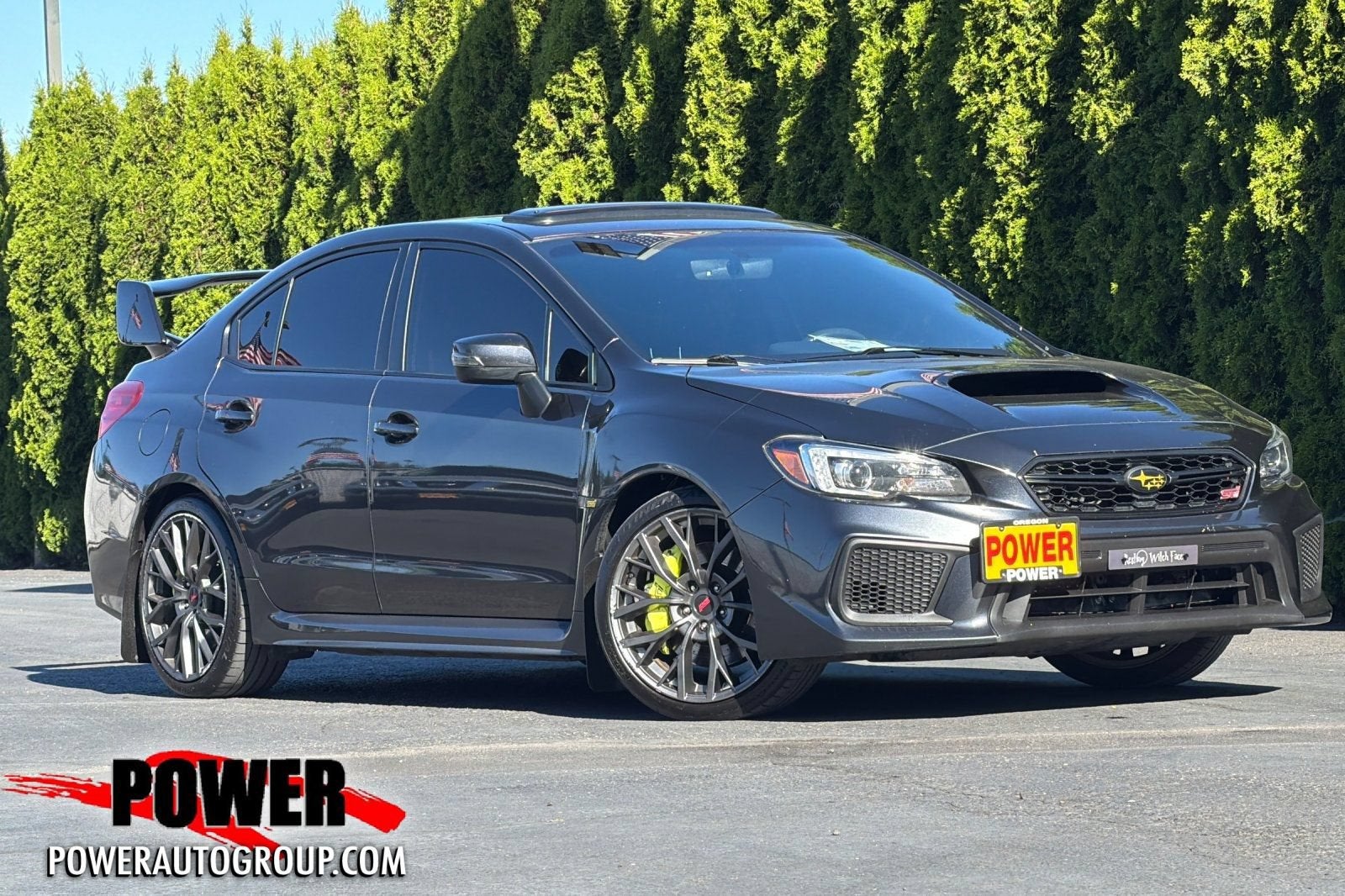 2018 Subaru WRX STI Limited in Gray — front three-quarter view