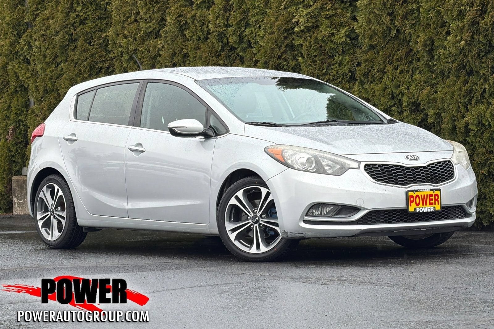2016 Kia Forte 5-Door EX in Silky Silver — front three-quarter view