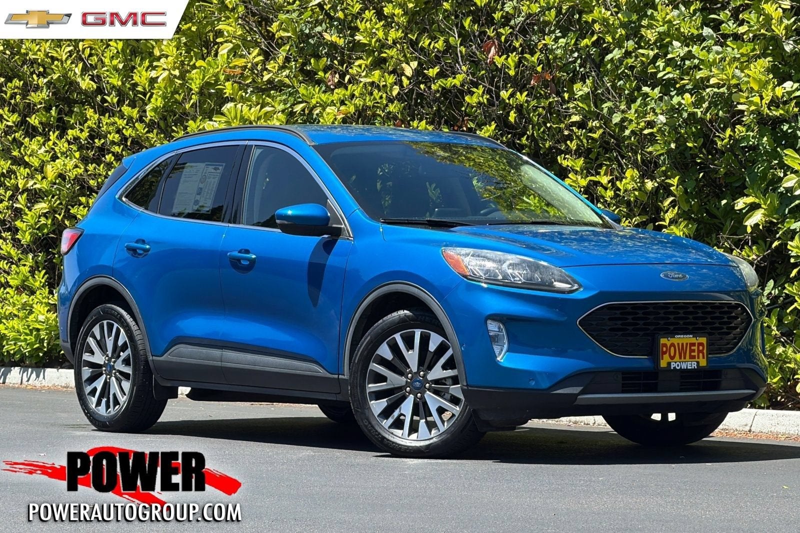 2020 Ford Escape Titanium in Blue — front three-quarter view