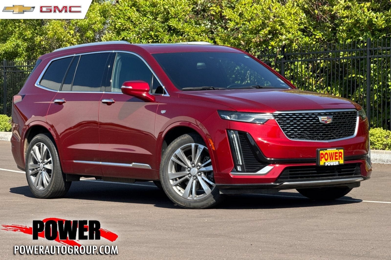 2021 Cadillac XT6 Premium Luxury in Infrared Tintcoat — front three-quarter view