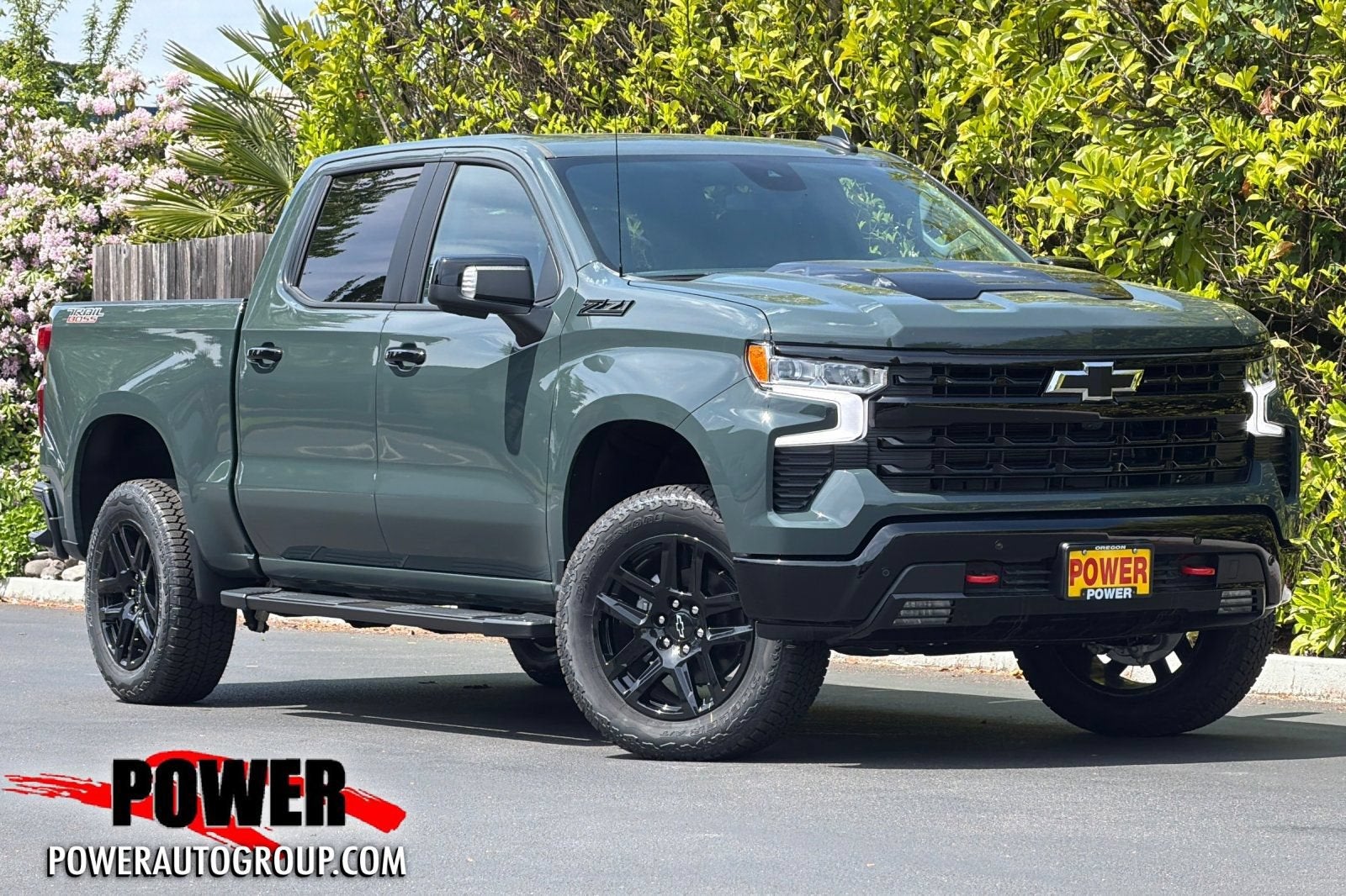 2026 Chevrolet Silverado 1500 LT Trail Boss in Cypress Gray — front three-quarter view
