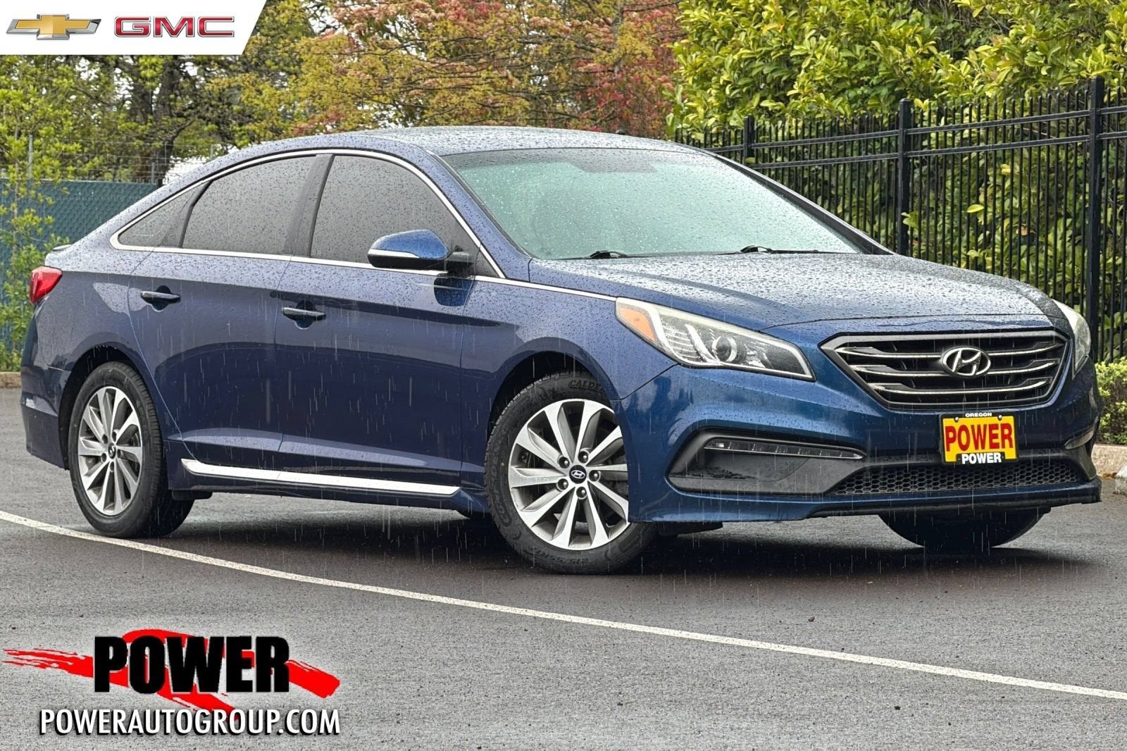 2015 Hyundai Sonata 2.4L Sport in Blue — front three-quarter view