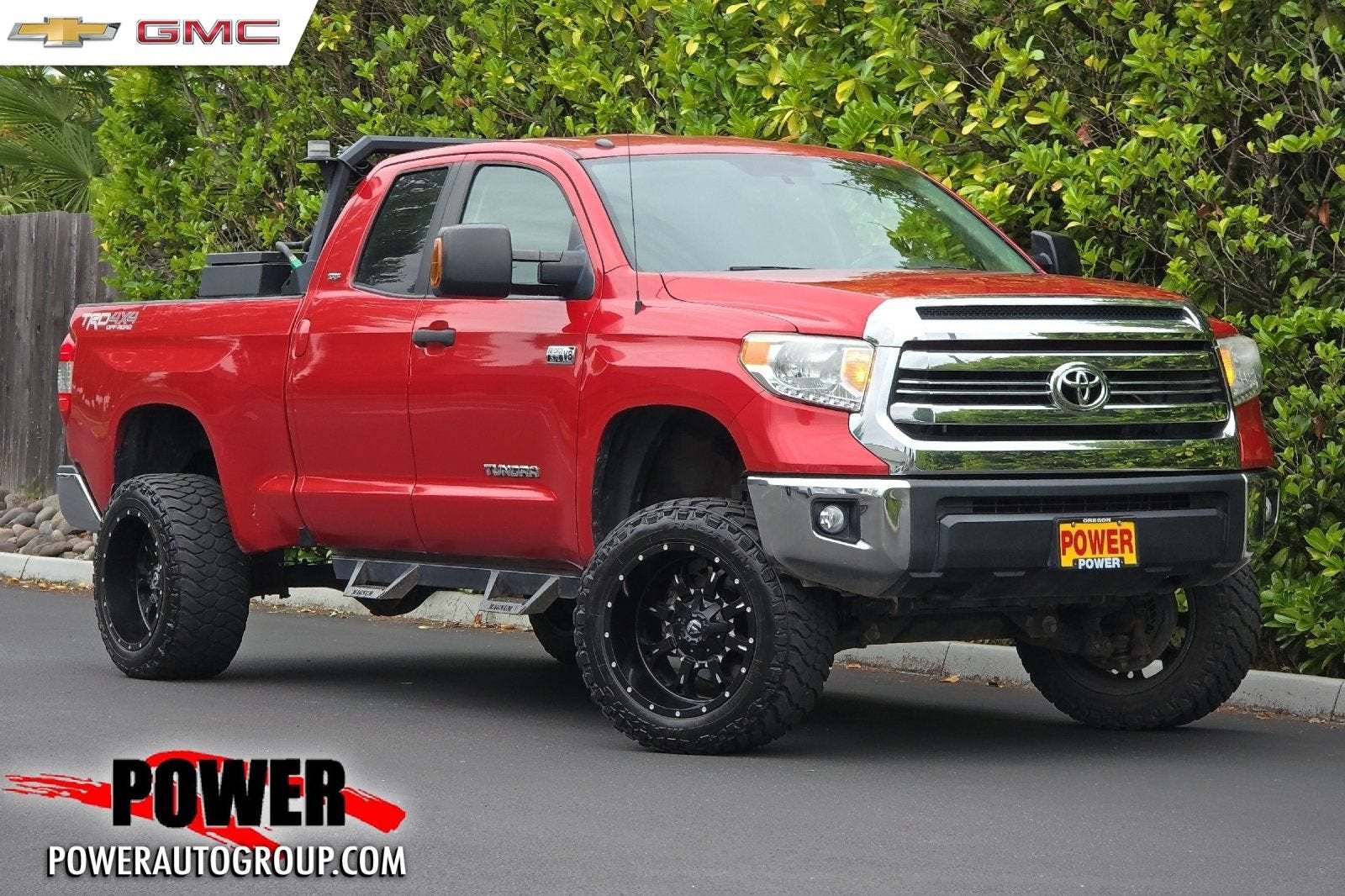 2017 Toyota Tundra 4WD SR in Barcelona Red M — front three-quarter view