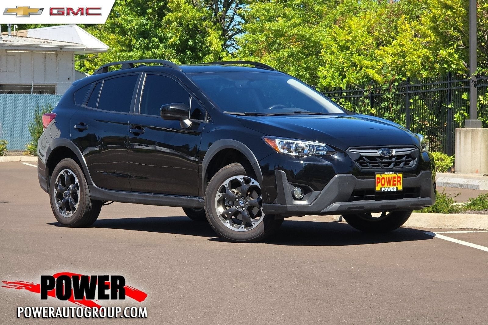 2023 Subaru Crosstrek Premium in Crystal Black S — front three-quarter view