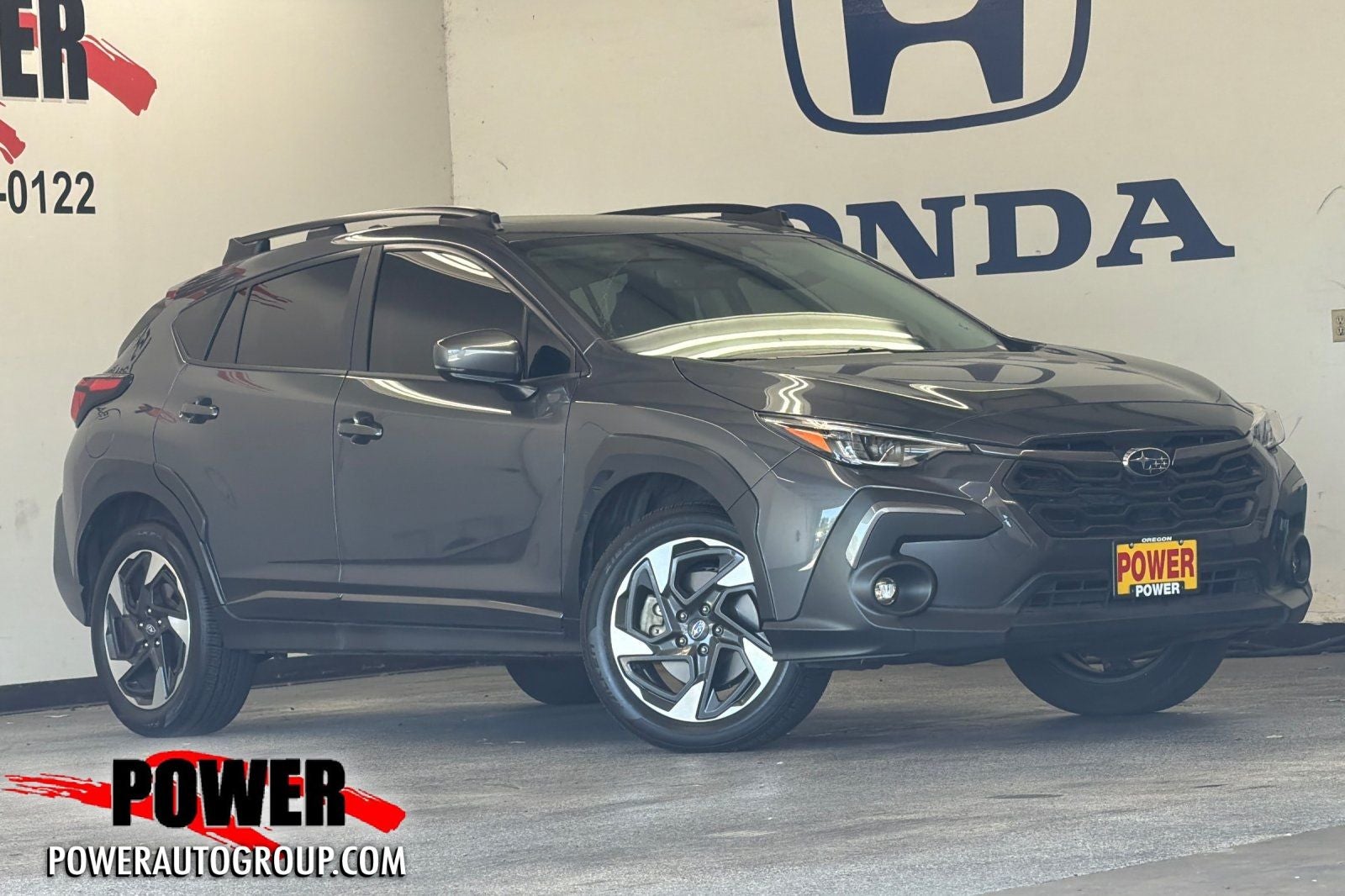 2025 Subaru Crosstrek Limited in Gray Metallic — front three-quarter view