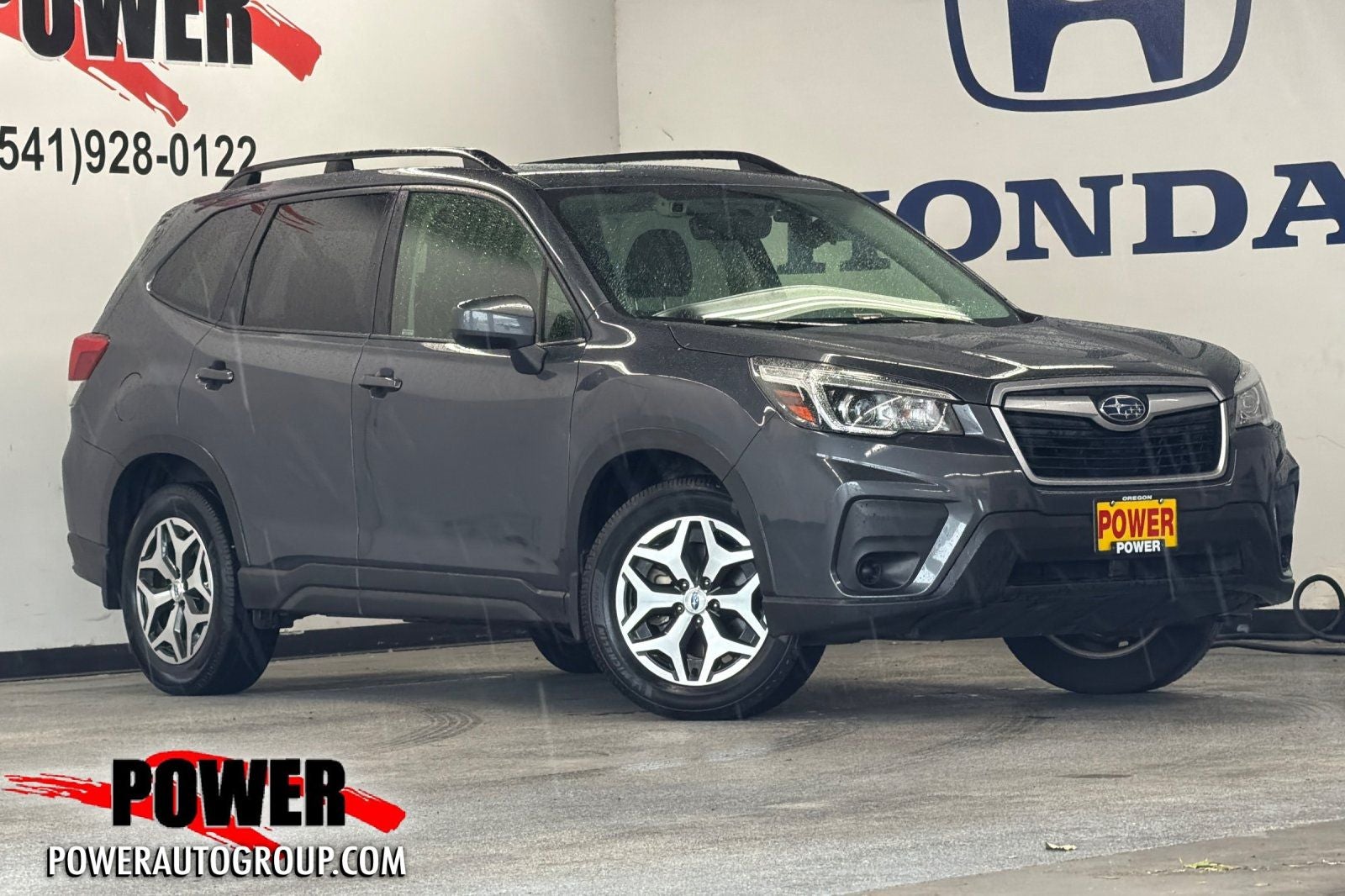 2020 Subaru Forester Premium in Gray Metallic — front three-quarter view