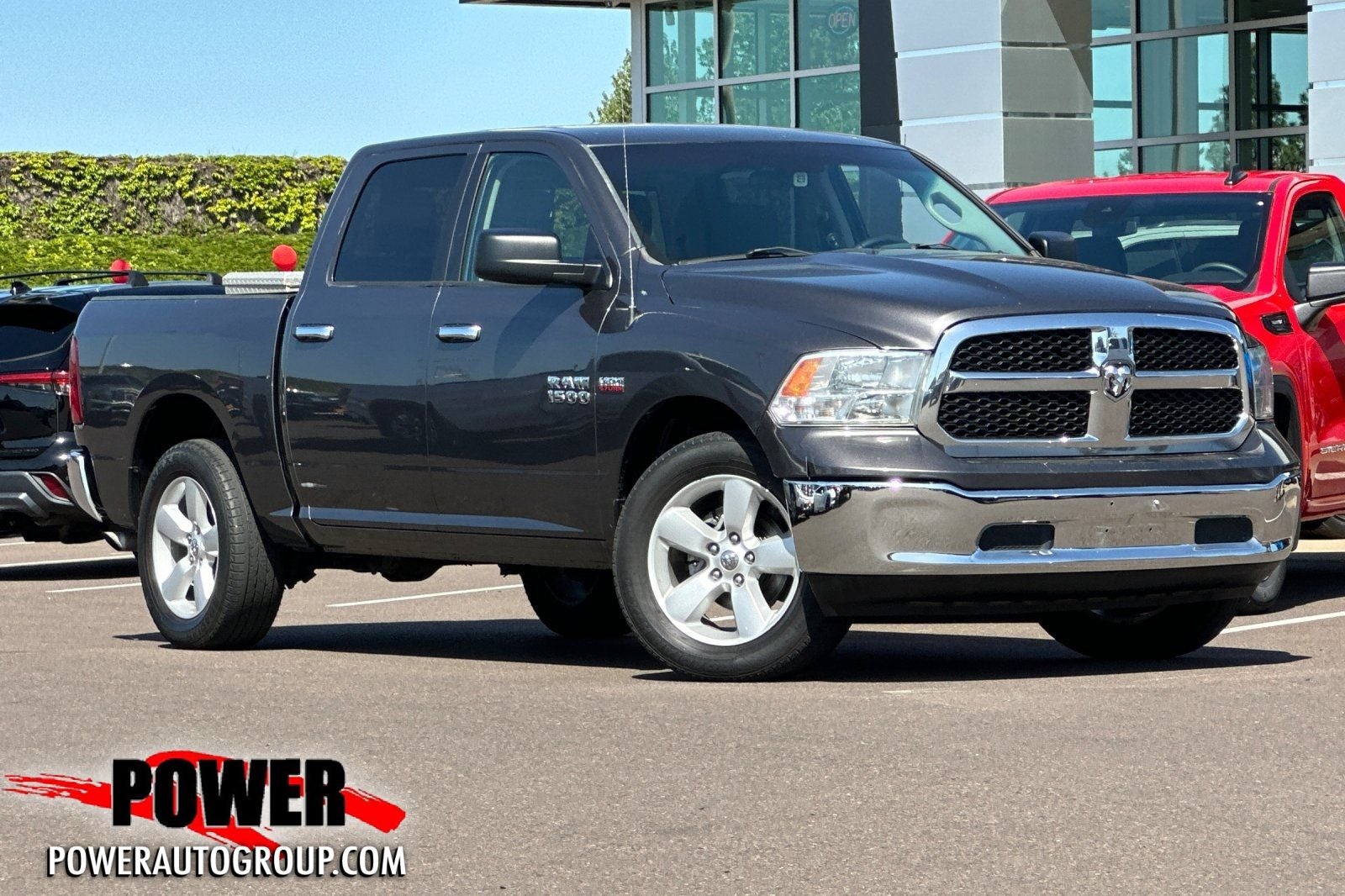 2017 RAM 1500 Big Horn in Gray — front three-quarter view