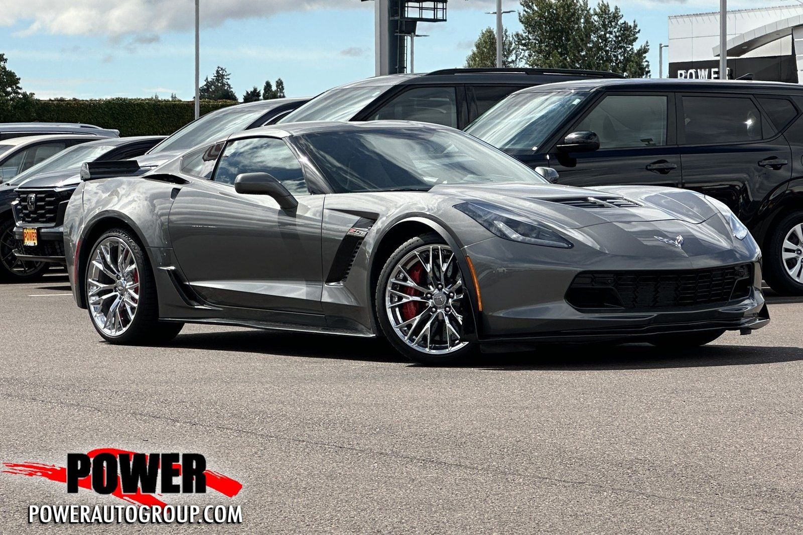 2016 Chevrolet Corvette Z06 3LZ in Shark Gray Metallic — front three-quarter view