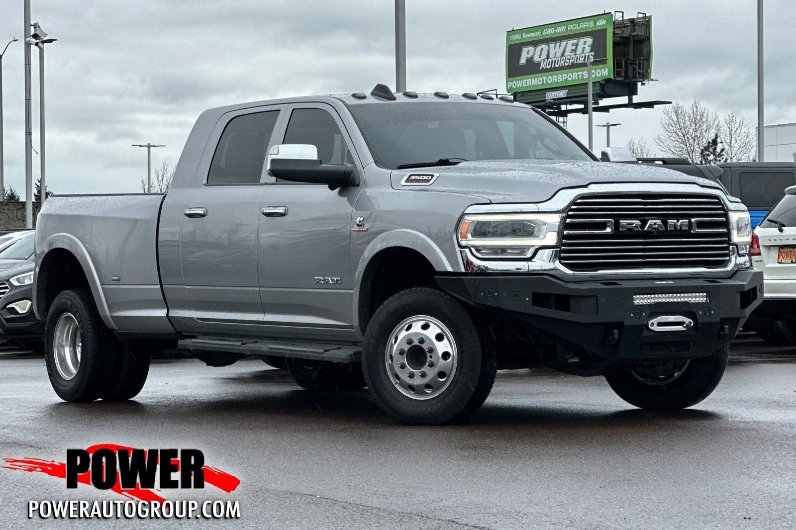 2022 RAM 3500 Laramie in Billet Silver Metallic — front three-quarter view
