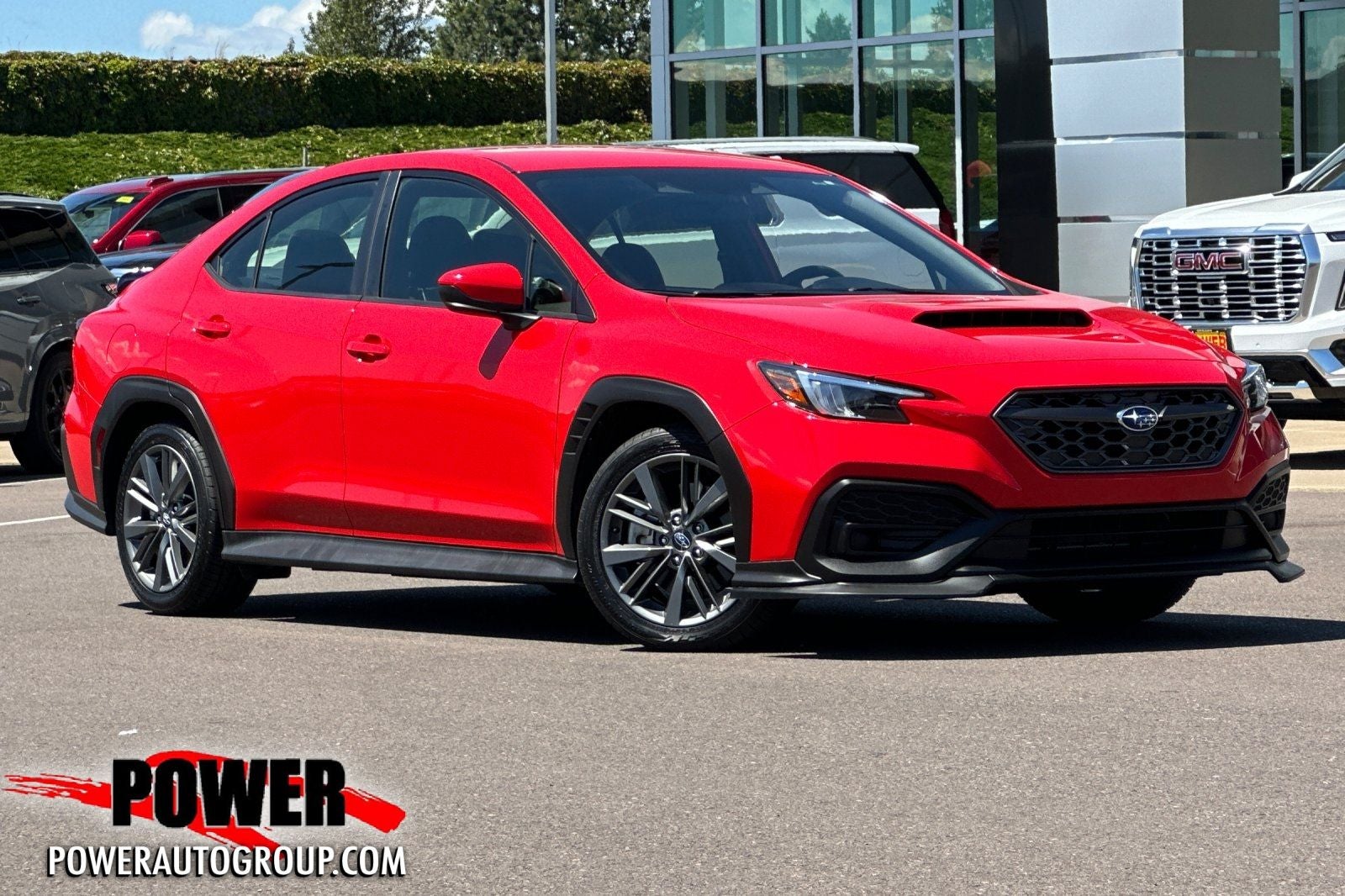 2022 Subaru WRX Base in Ignition Red — front three-quarter view