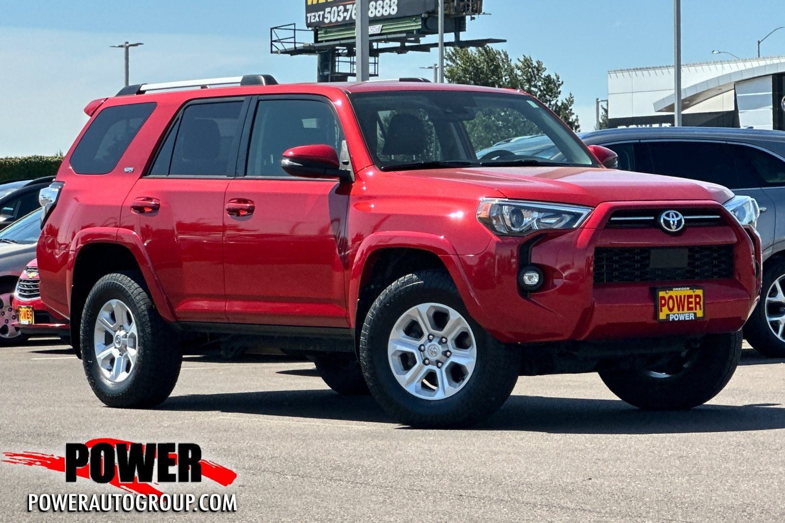 2022 Toyota 4Runner SR5 Premium in Barcelona Red Metallic — front three-quarter view