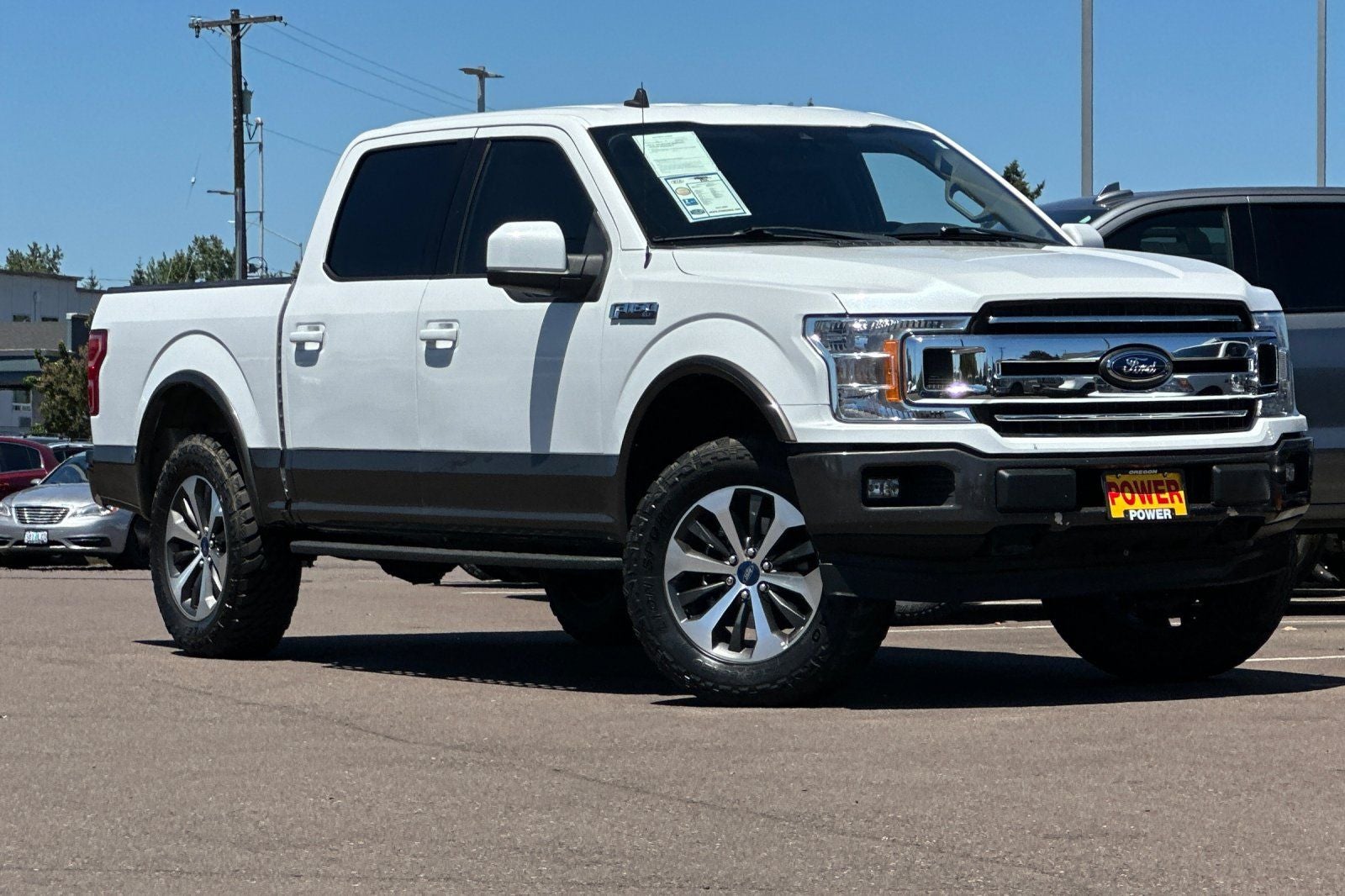 2020 Ford F-150 XLT in Oxford White — front three-quarter view