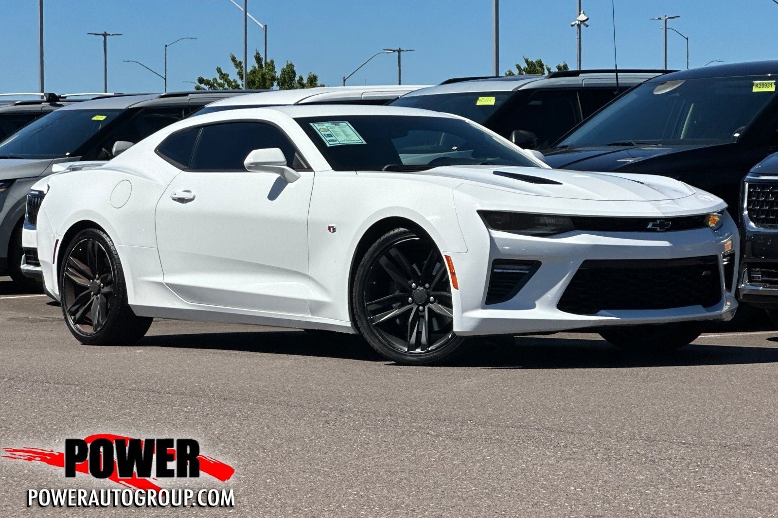 2016 Chevrolet Camaro SS 1SS in Summit White — front three-quarter view