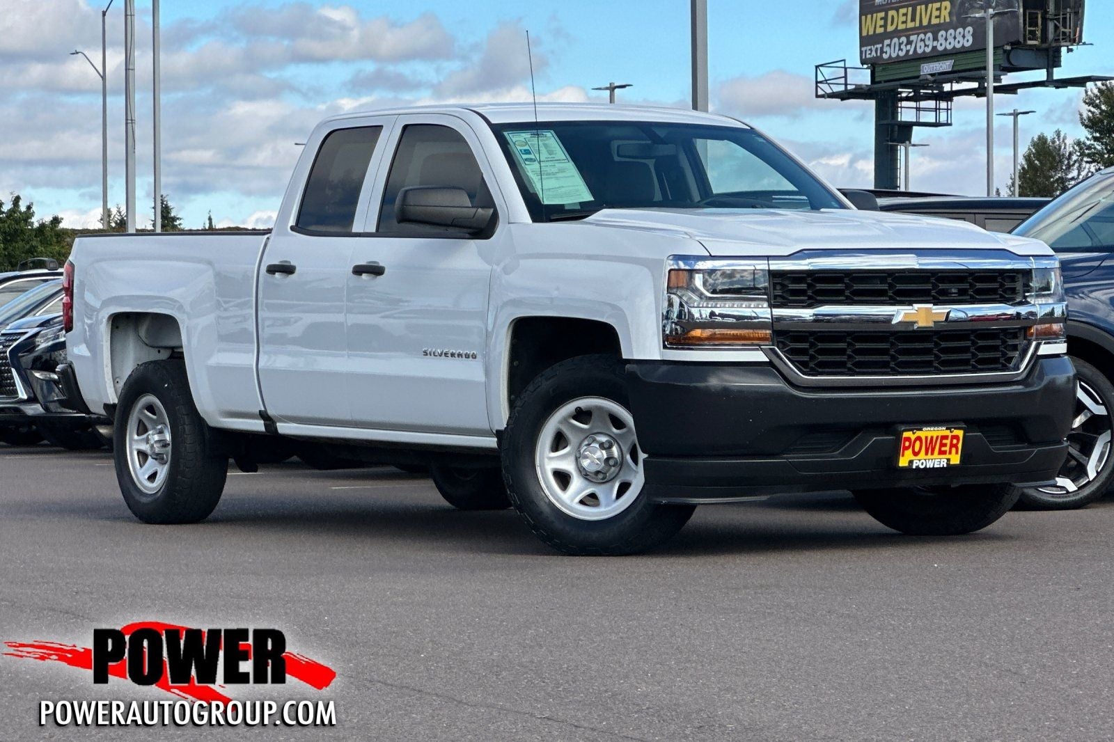 2018 Chevrolet Silverado 1500 WT in Summit White — front three-quarter view