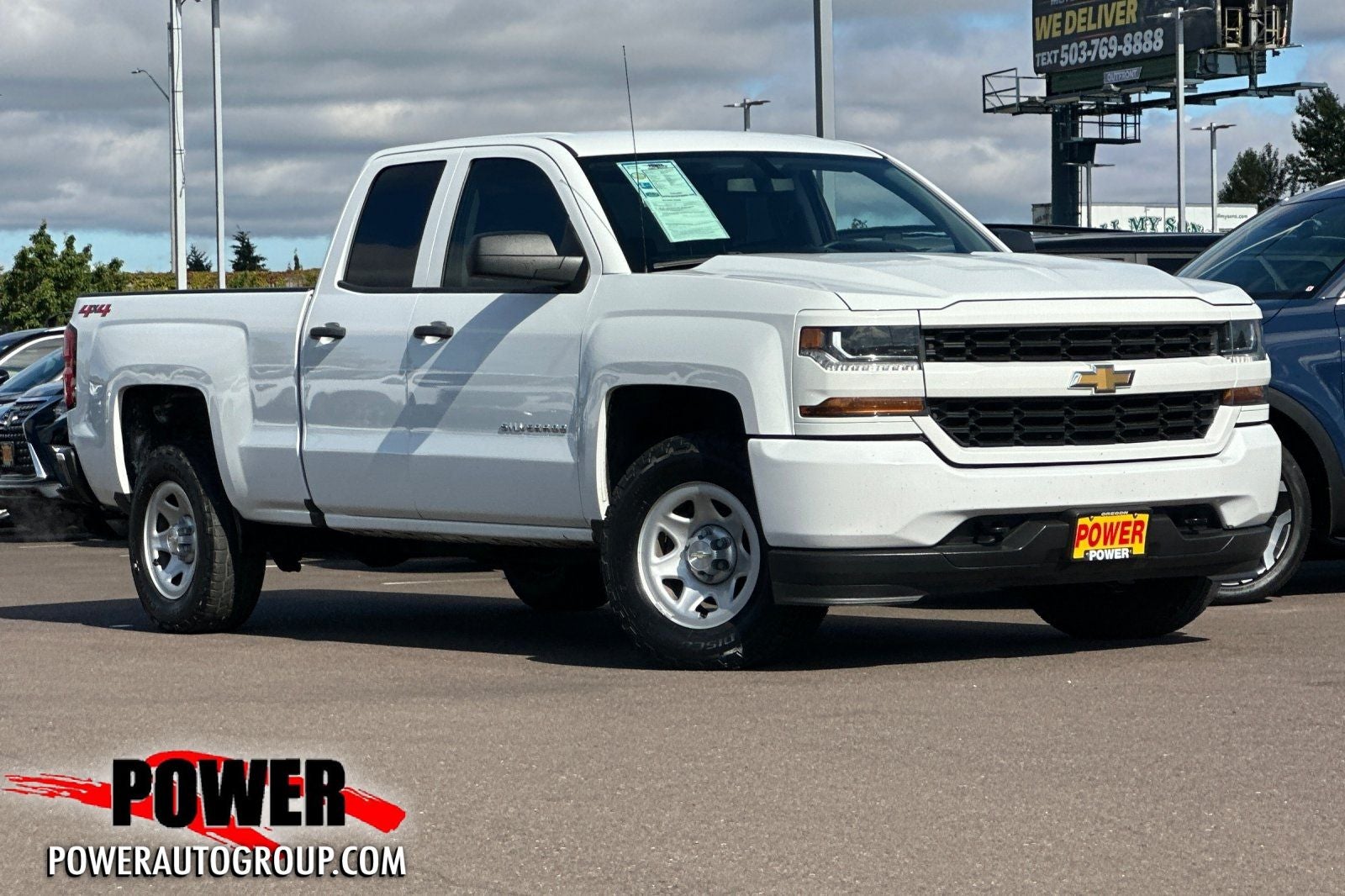 2019 Chevrolet Silverado 1500 LD WT in Summit White — front three-quarter view